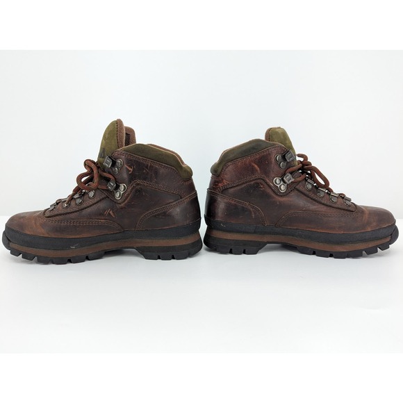 Brown Leather Timberland Men's Euro Hiker Boots Size 6 *Great Tread* Model 95310 - Picture 7 of 9